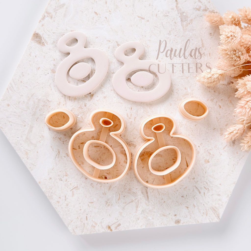 Cortador de arcilla polimérica – Forma básica – Herramienta de corte de aretes F-14