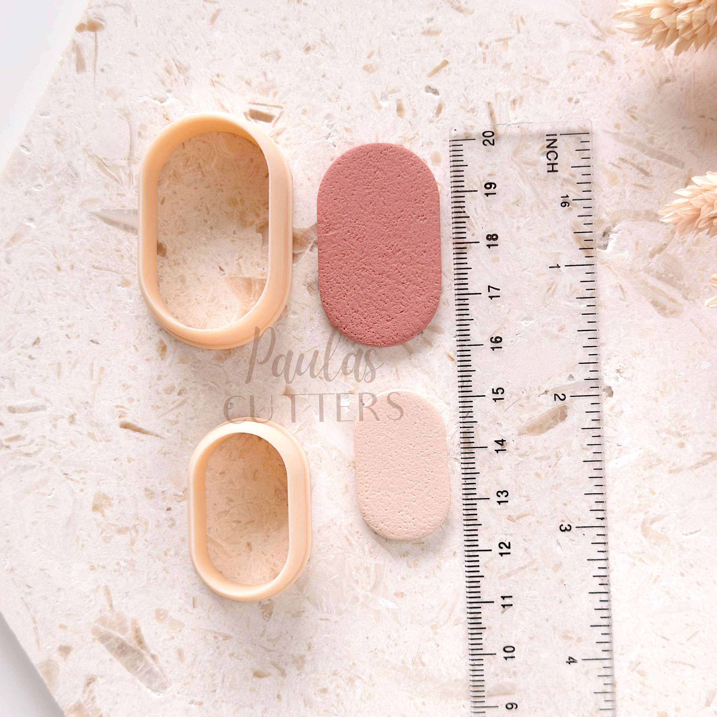 Polymer Clay Cutter, Oval Shapes, Minimal Earring Cutter Tool, Clay Cutters for Jewelry Making, H-14