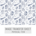 High quality water-soluble transfer paper applied on polymer clay, vibrant detailed pattern