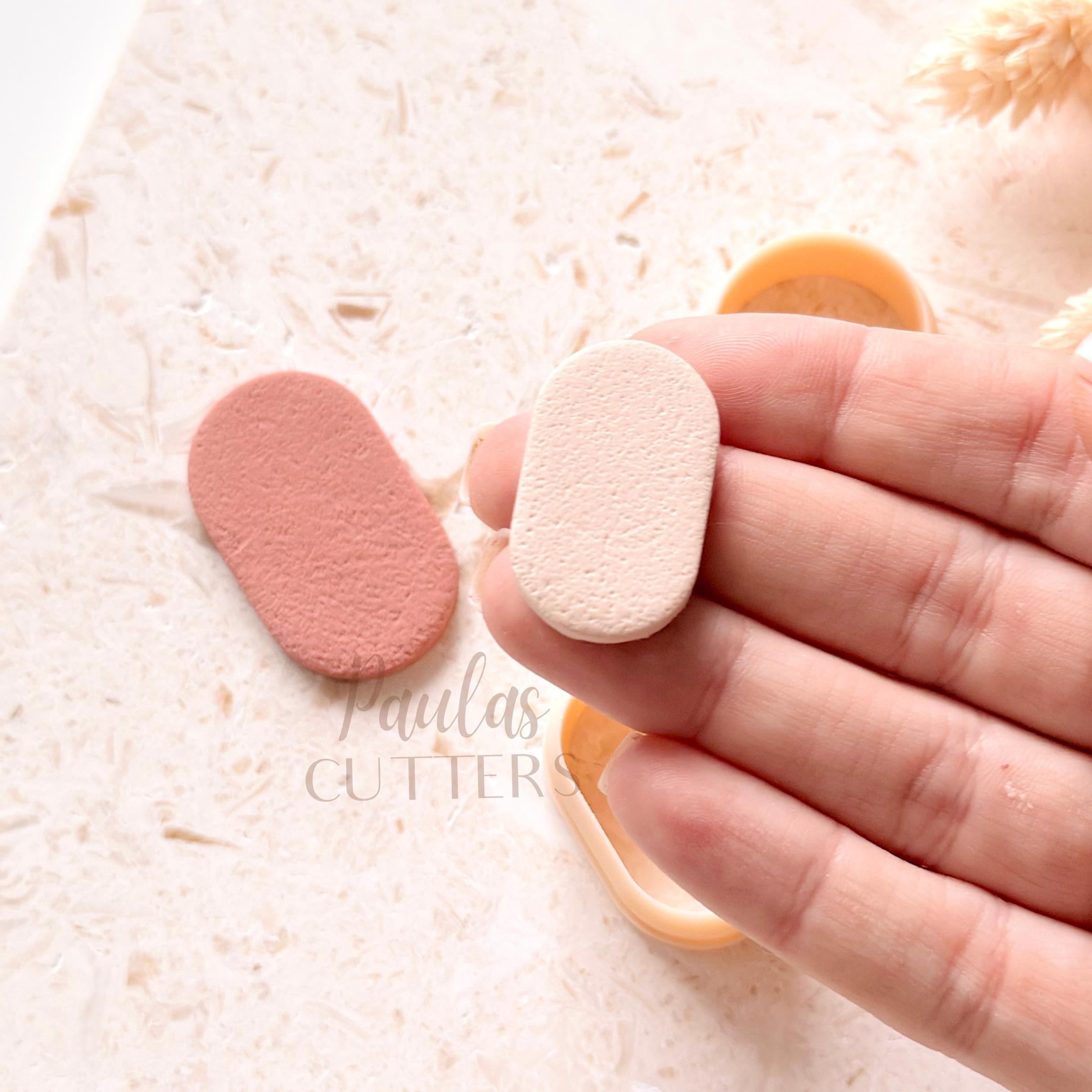Polymer Clay Cutter, Oval Shapes, Minimal Earring Cutter Tool, Clay Cutters for Jewelry Making, H-14