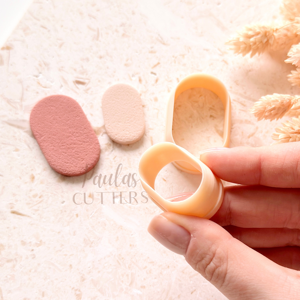 Polymer Clay Cutter, Oval Shapes, Minimal Earring Cutter Tool, Clay Cutters for Jewelry Making, H-14