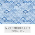 High quality water-soluble transfer paper applied on polymer clay, vibrant detailed pattern