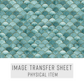 High quality water-soluble transfer paper applied on polymer clay, vibrant detailed pattern
