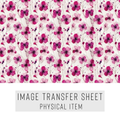 High quality water-soluble transfer paper applied on polymer clay, vibrant detailed pattern