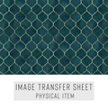 High quality water-soluble transfer paper applied on polymer clay, vibrant detailed pattern