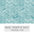 High quality water-soluble transfer paper applied on polymer clay, vibrant detailed pattern