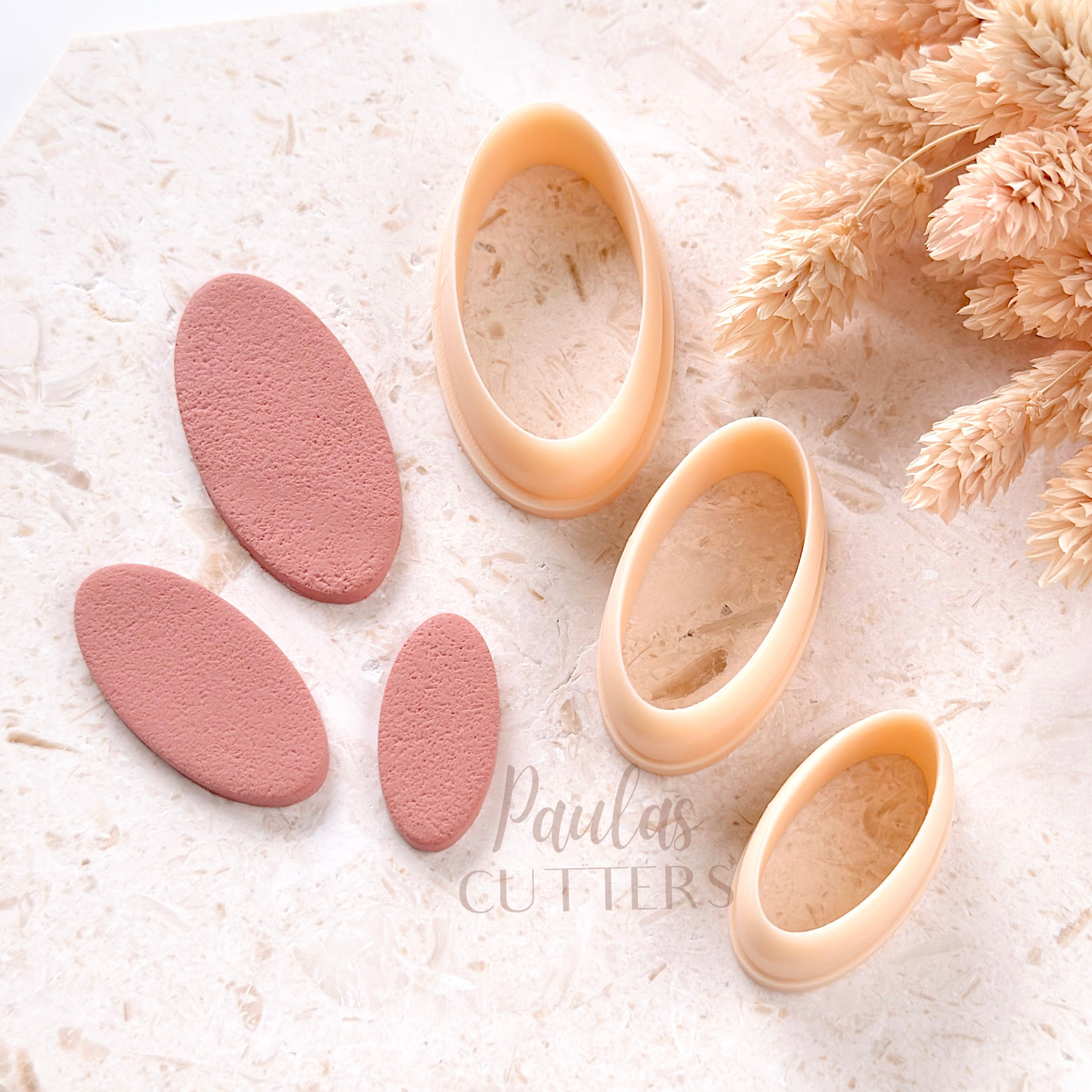 Polymer Clay Cutter, Oval Shapes, Simple Earring Cutter Tool, Clay Cutters for Jewelry Making, H-29