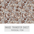 High quality water-soluble transfer paper applied on polymer clay, vibrant detailed pattern