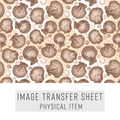 High quality water-soluble transfer paper applied on polymer clay, vibrant detailed pattern