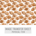 High quality water-soluble transfer paper applied on polymer clay, vibrant detailed pattern