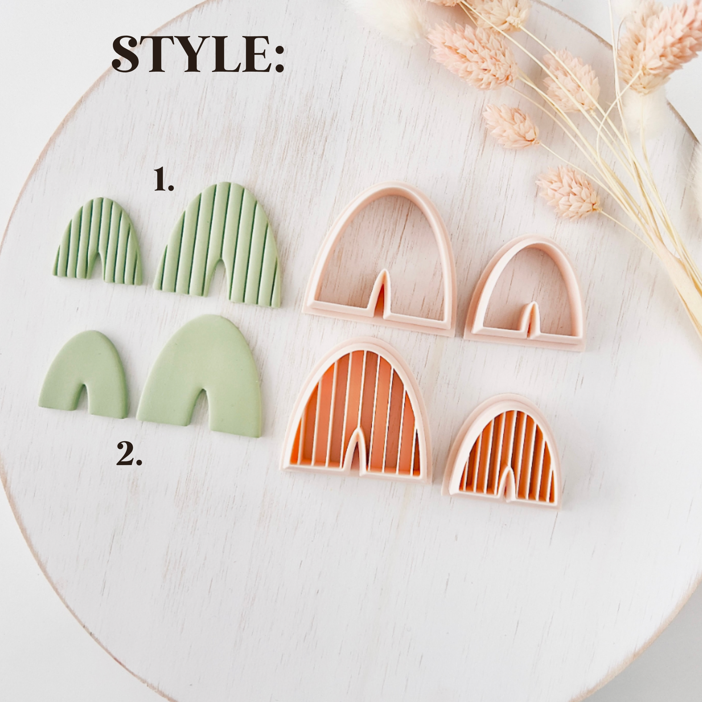 Emporte-pièce en pâte polymère – Forme de base – Outil pour boucles d'oreilles T-11