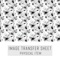 High quality water-soluble transfer paper applied on polymer clay, vibrant detailed pattern