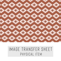 High quality water-soluble transfer paper applied on polymer clay, vibrant detailed pattern