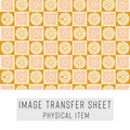 High quality water-soluble transfer paper applied on polymer clay, vibrant detailed pattern