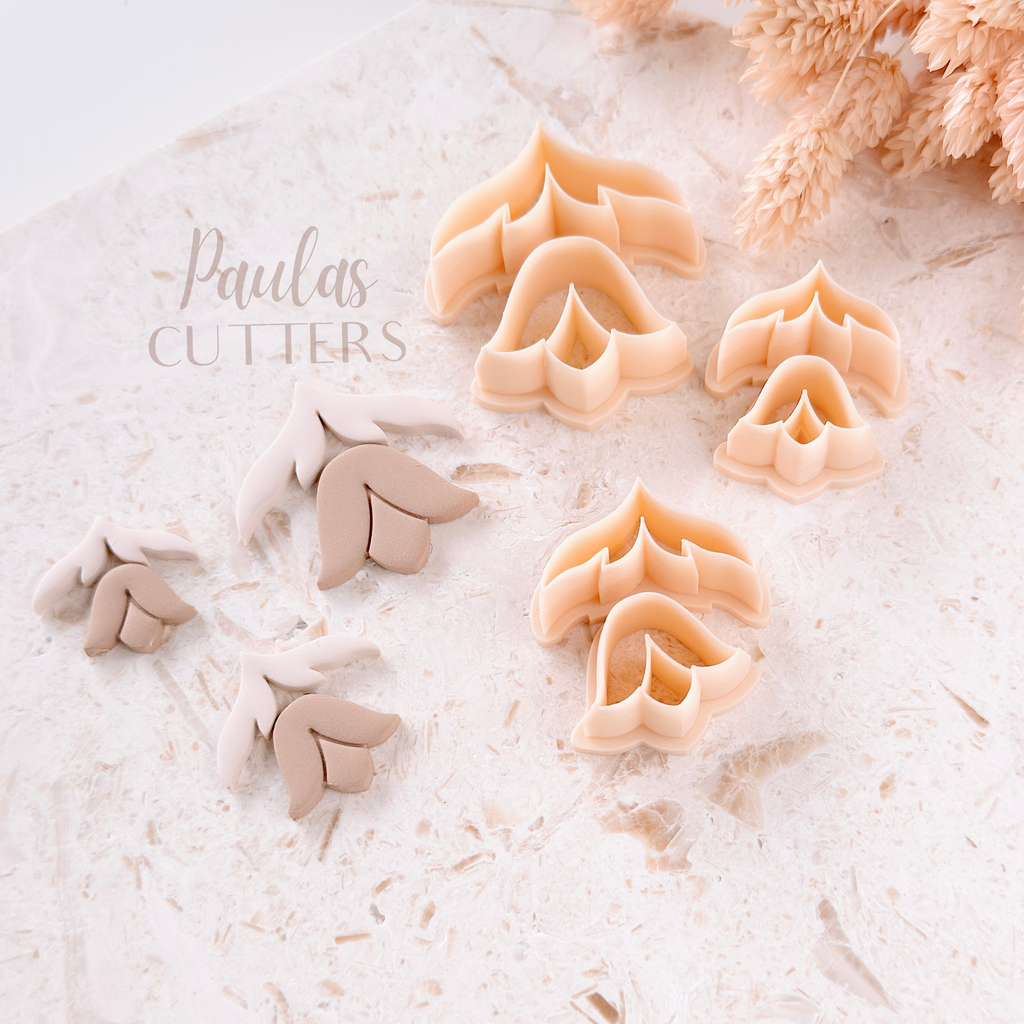 Polymer Clay Cutter, Oval Shapes, Pattern Earring Cutter Tool, Clay Cutters for Jewelry Making, F-08