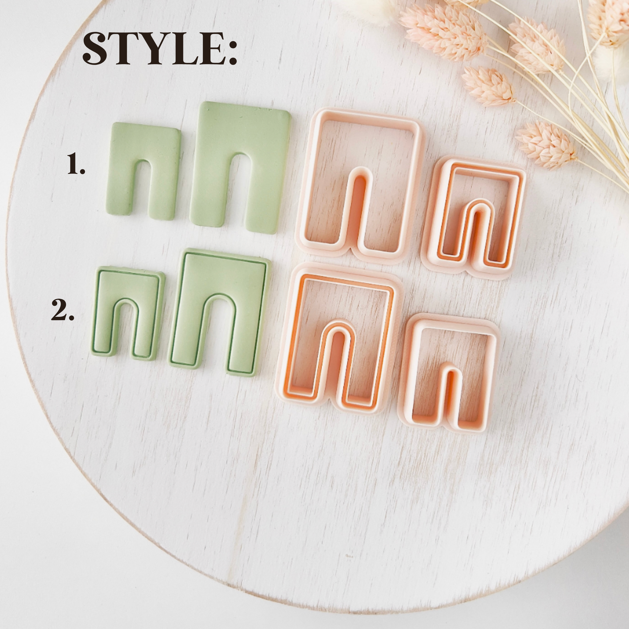 Polymer Clay Cutter, U Arch Shapes Set for Earrings, Modern Clay Cutter Tool for Jewelry Making, Minimal Geometric Design, S-29