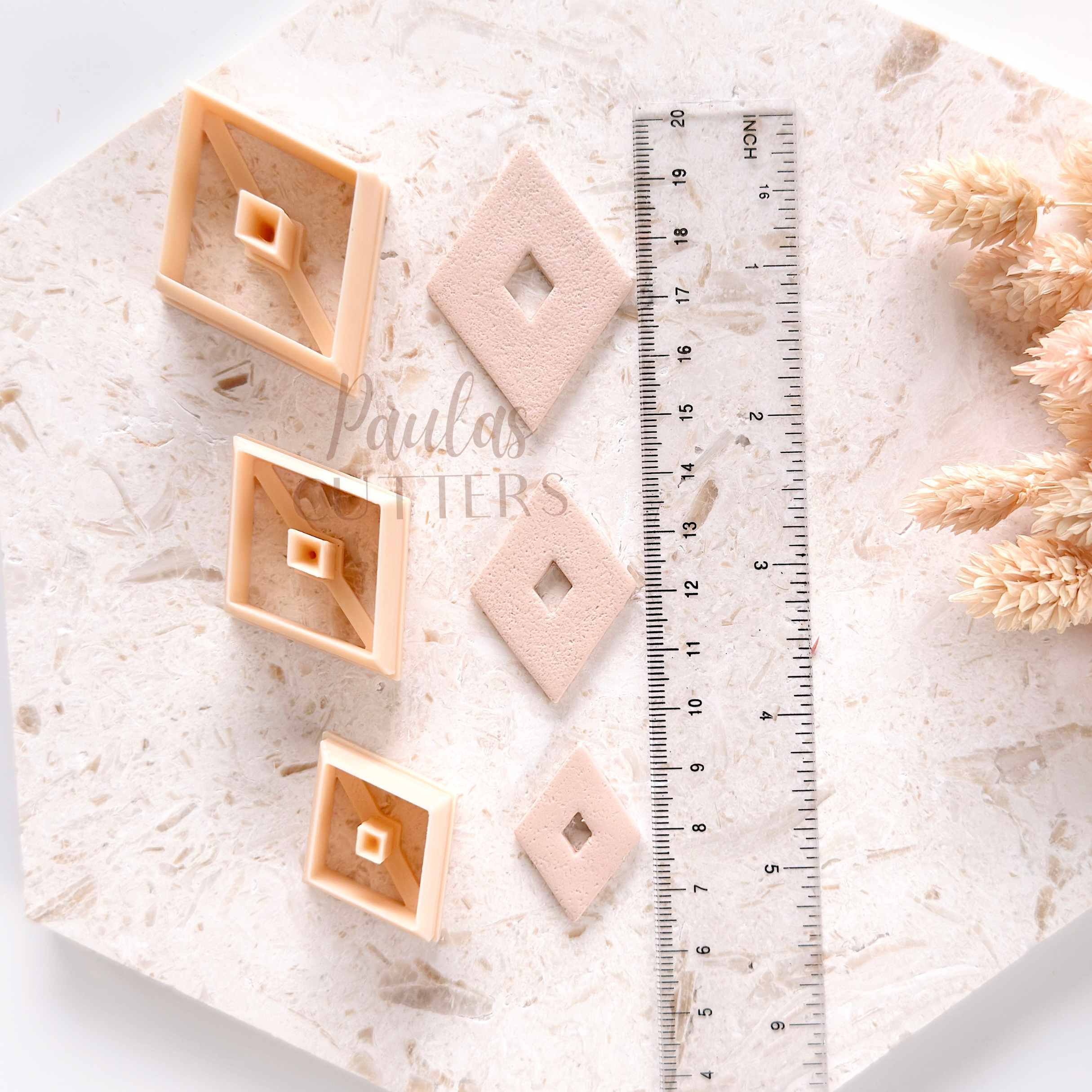Polymer Clay Cutter, Diamond Shapes, Earring Cutter Tool, Clay Cutters for Jewelry Making, H-05