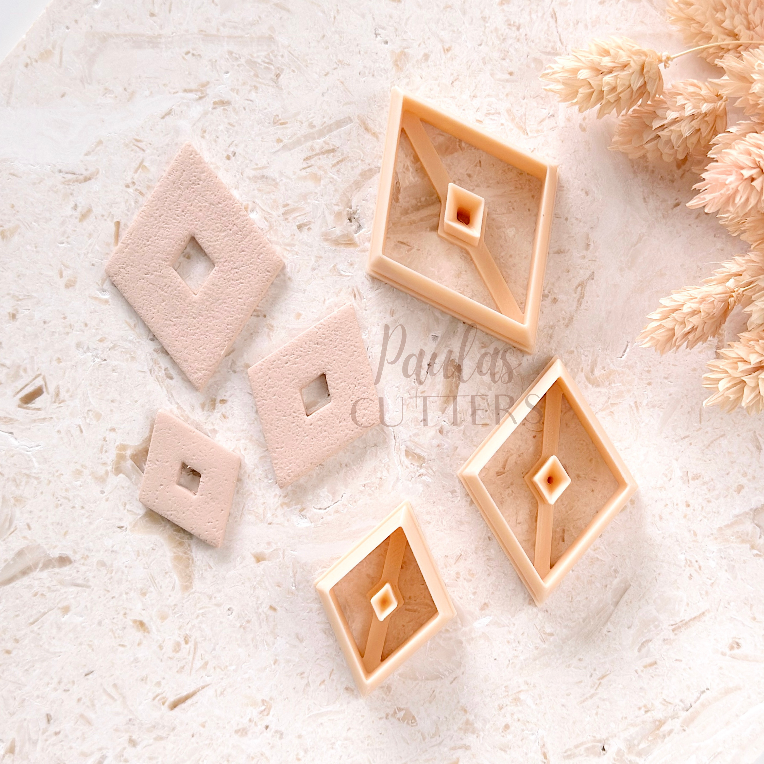Polymer Clay Cutter, Diamond Shapes, Earring Cutter Tool, Clay Cutters for Jewelry Making, H-05