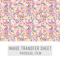 High quality water-soluble transfer paper applied on polymer clay, vibrant detailed pattern