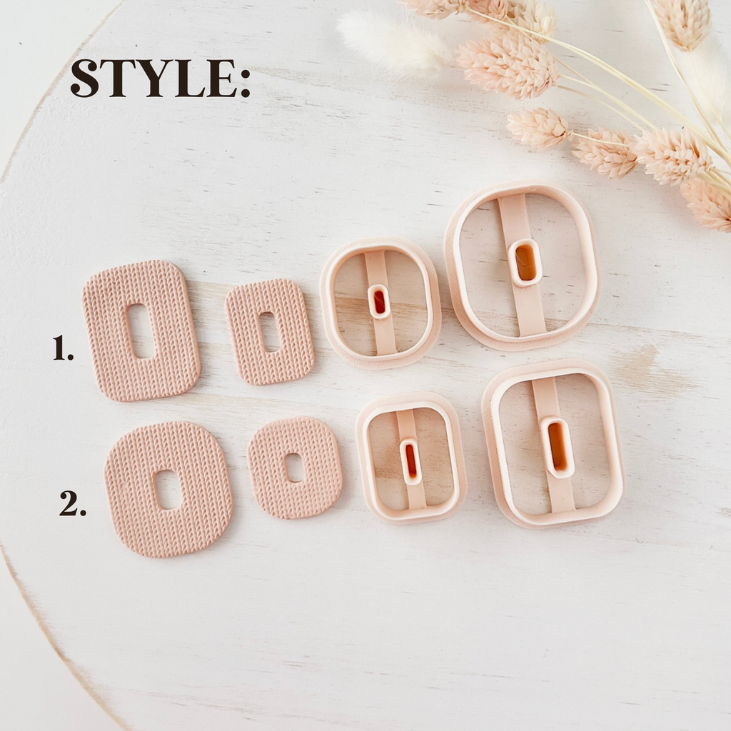 Polymer Clay Cutter, Rounded Rectangle Shapes for Earrings, Minimal Clay Cutter Tool for Jewelry Making, Clean Modern Design, S-24