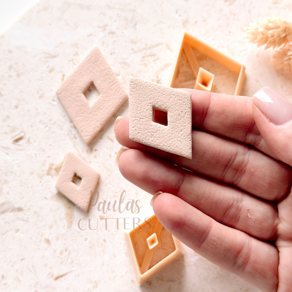 Polymer Clay Cutter, Diamond Shapes, Earring Cutter Tool, Clay Cutters for Jewelry Making, H-05