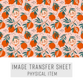 High quality water-soluble transfer paper applied on polymer clay, vibrant detailed pattern