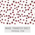 High quality water-soluble transfer paper applied on polymer clay, vibrant detailed pattern