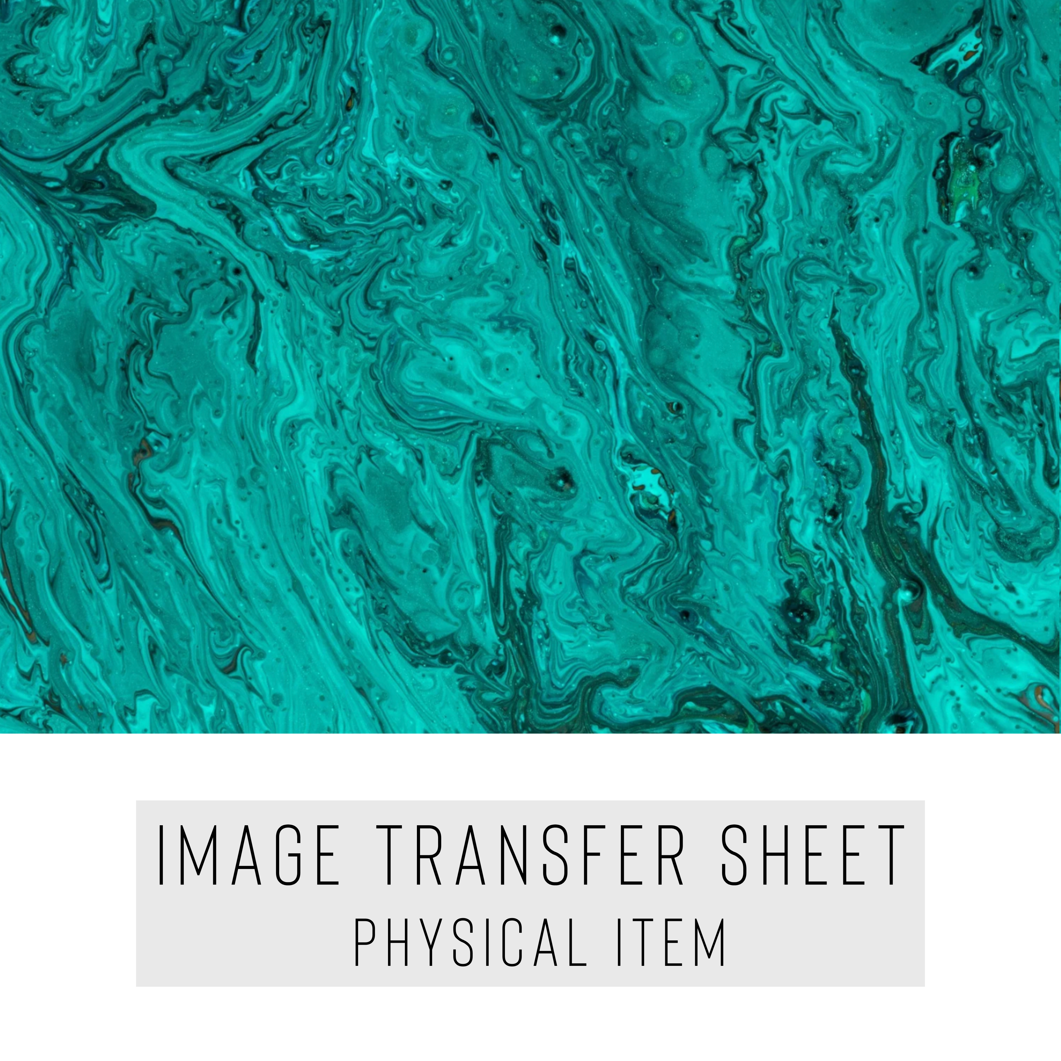 High quality water-soluble transfer paper applied on polymer clay, vibrant detailed pattern