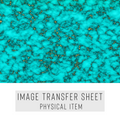 High quality water-soluble transfer paper applied on polymer clay, vibrant detailed pattern