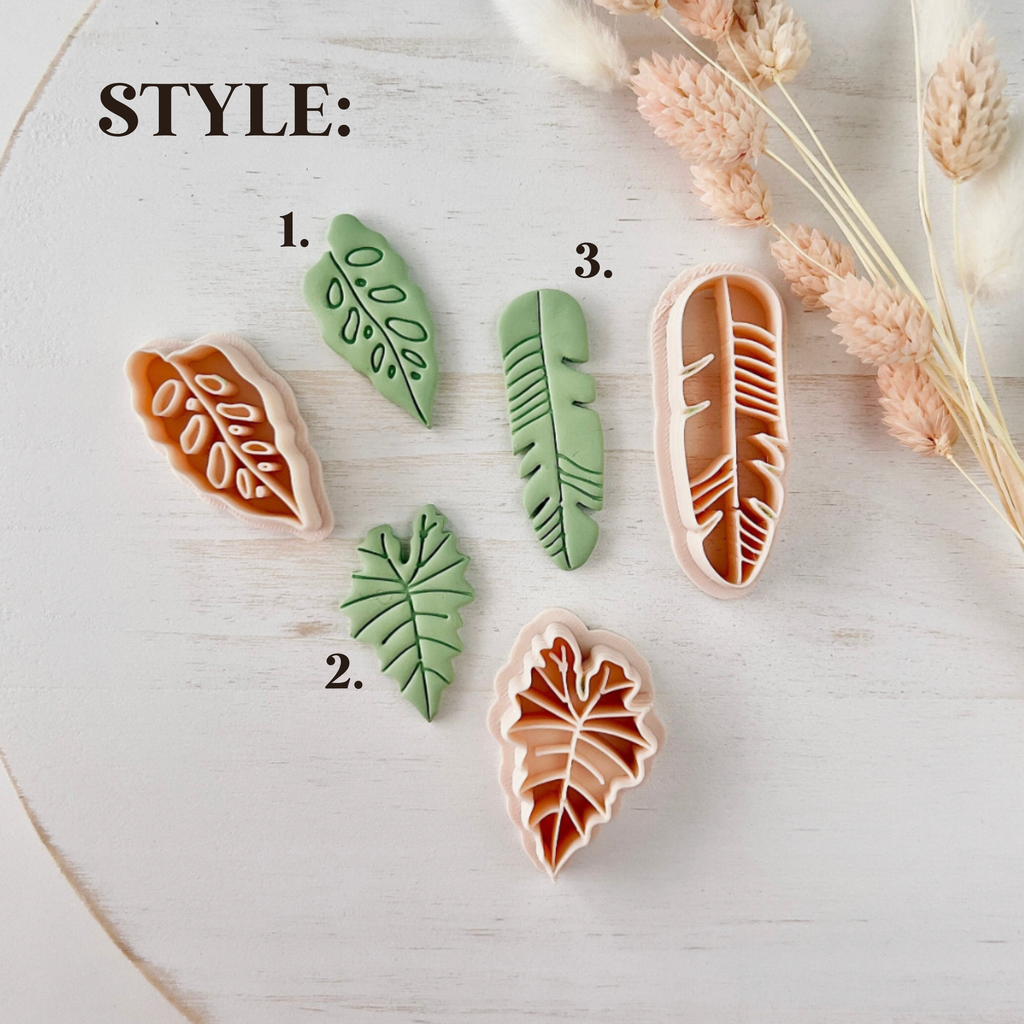 Polymer Clay Cutter, Leaf Shapes for Earrings, Botanical Clay Cutter Tool for Jewelry Making, Nature Inspired Design, S-25