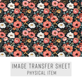 High quality water-soluble transfer paper applied on polymer clay, vibrant detailed pattern
