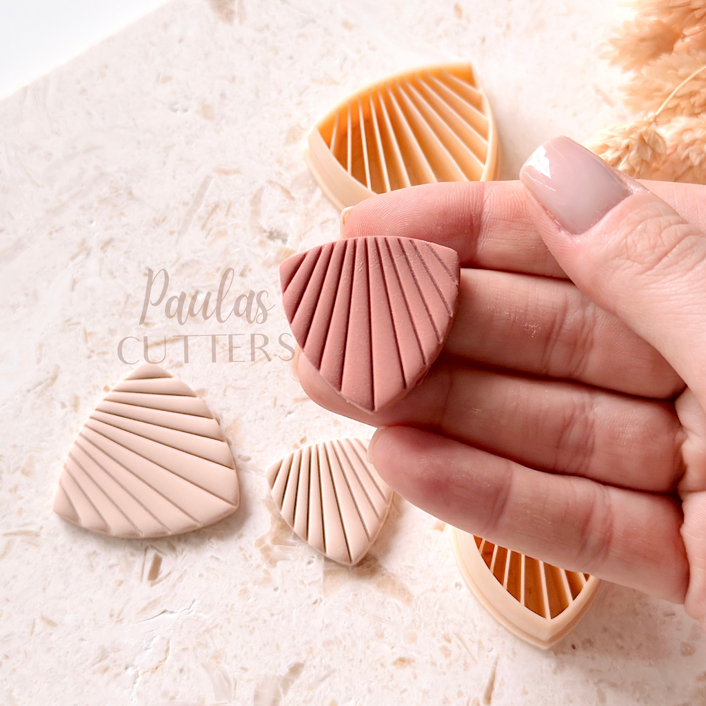 Polymer Clay Cutter, Triangle Shapes, Pattern Earring Cutter Tool, Clay Cutters for Jewelry Making, G-26