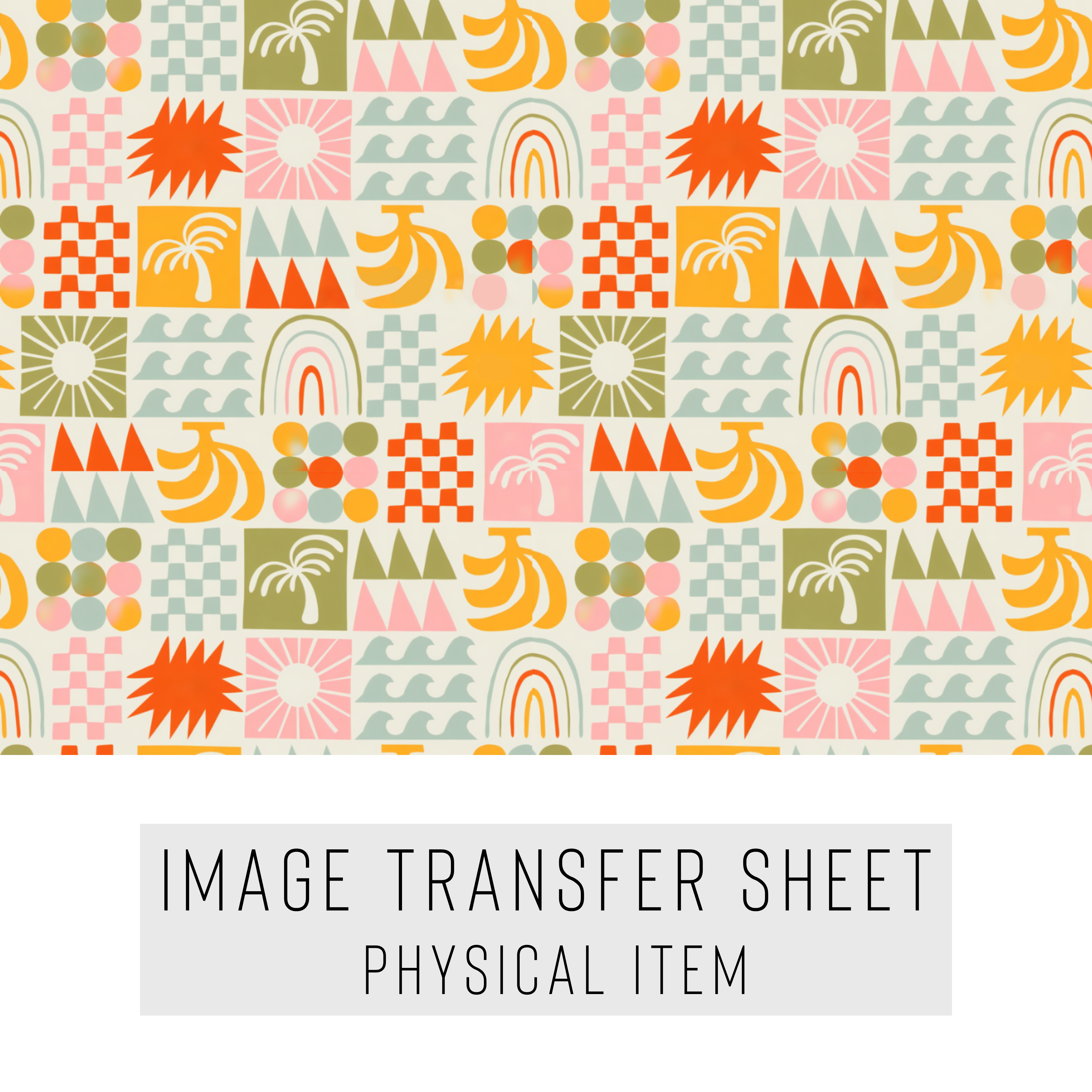High quality water-soluble transfer paper applied on polymer clay, vibrant detailed pattern