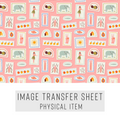 High quality water-soluble transfer paper applied on polymer clay, vibrant detailed pattern