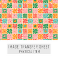 High quality water-soluble transfer paper applied on polymer clay, vibrant detailed pattern
