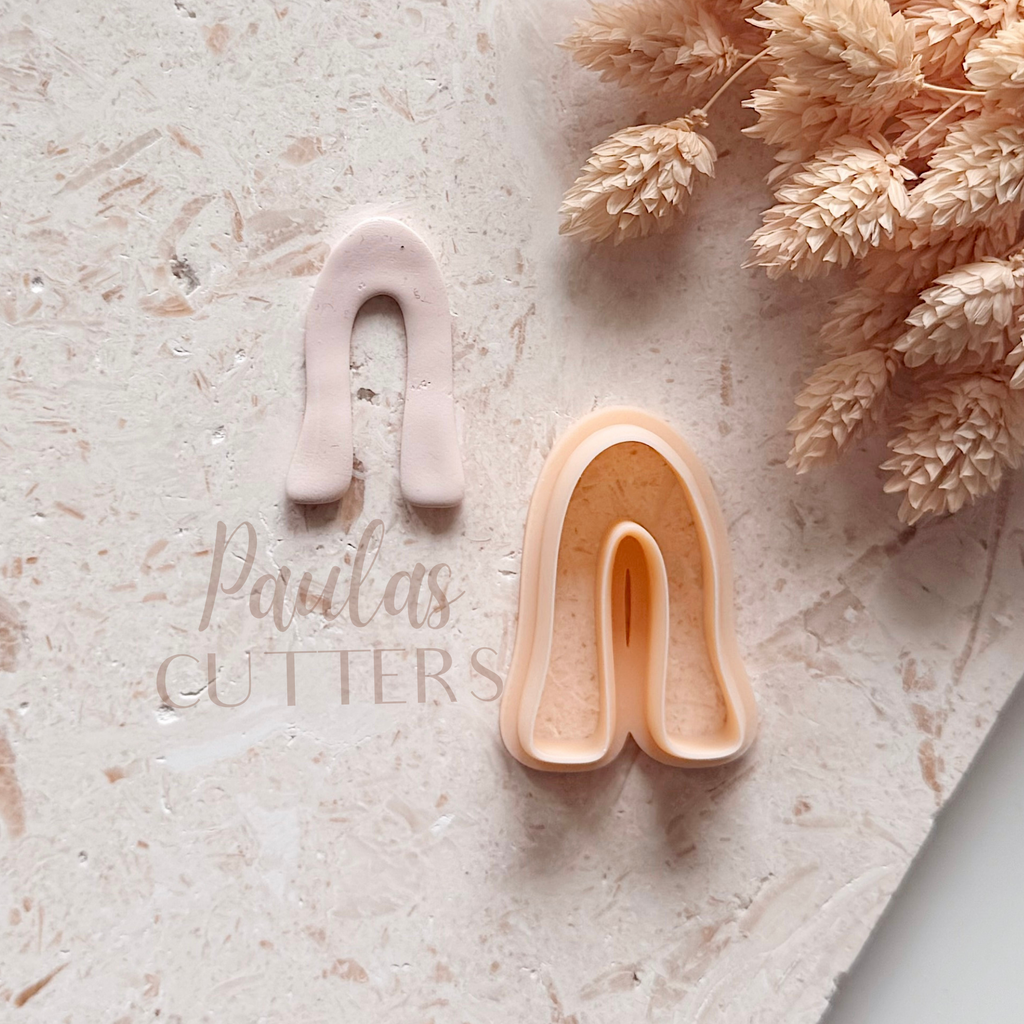 Polymer Clay Cutter, Rounded Arch Shapes for Earrings, Minimal Modern Cutter Tool for Jewelry Making, R-12