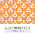 High quality water-soluble transfer paper applied on polymer clay, vibrant detailed pattern