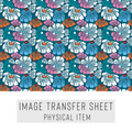 High quality water-soluble transfer paper applied on polymer clay, vibrant detailed pattern