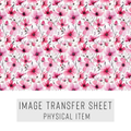 High quality water-soluble transfer paper applied on polymer clay, vibrant detailed pattern
