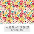 High quality water-soluble transfer paper applied on polymer clay, vibrant detailed pattern