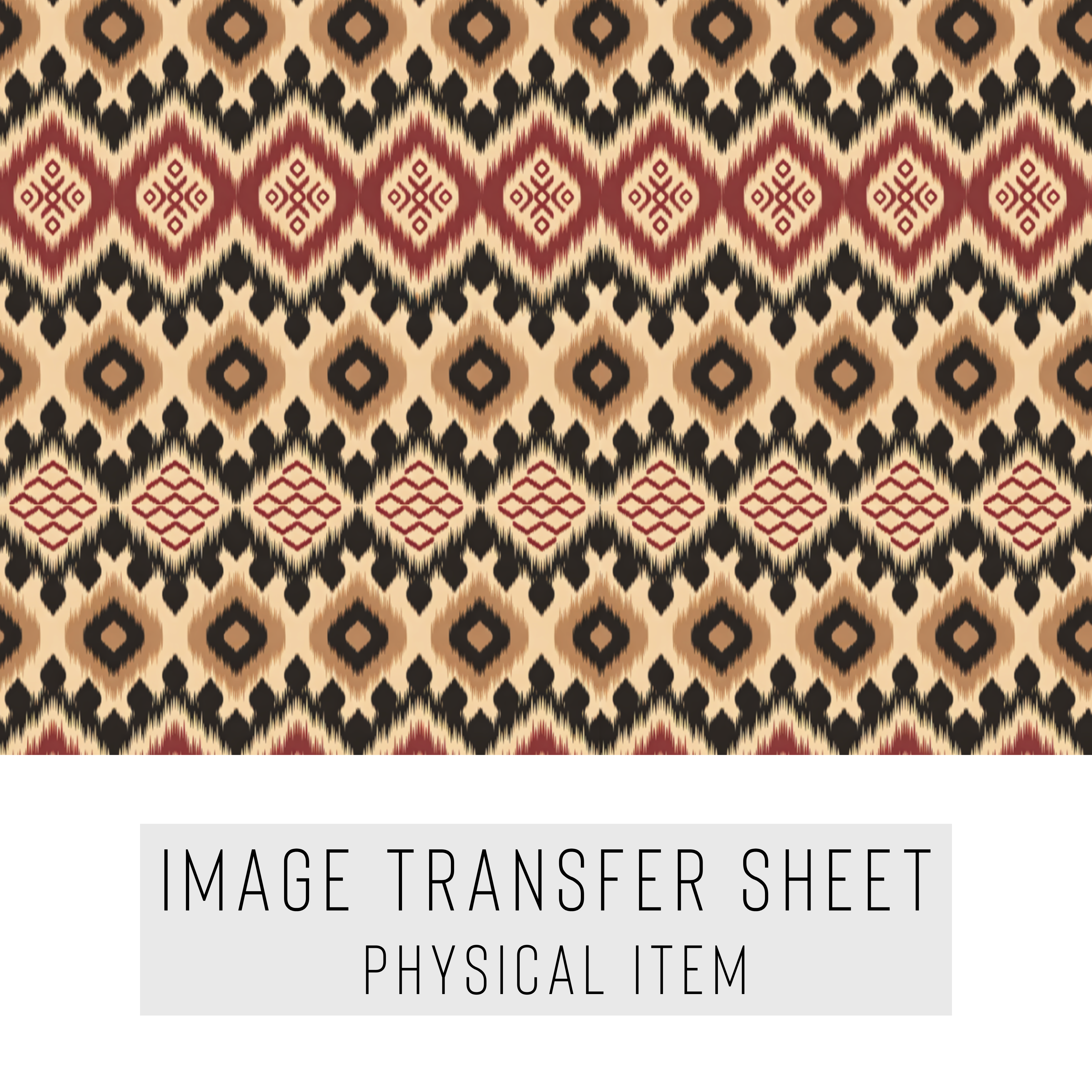 High quality water-soluble transfer paper applied on polymer clay, vibrant detailed pattern