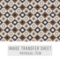 High quality water-soluble transfer paper applied on polymer clay, vibrant detailed pattern