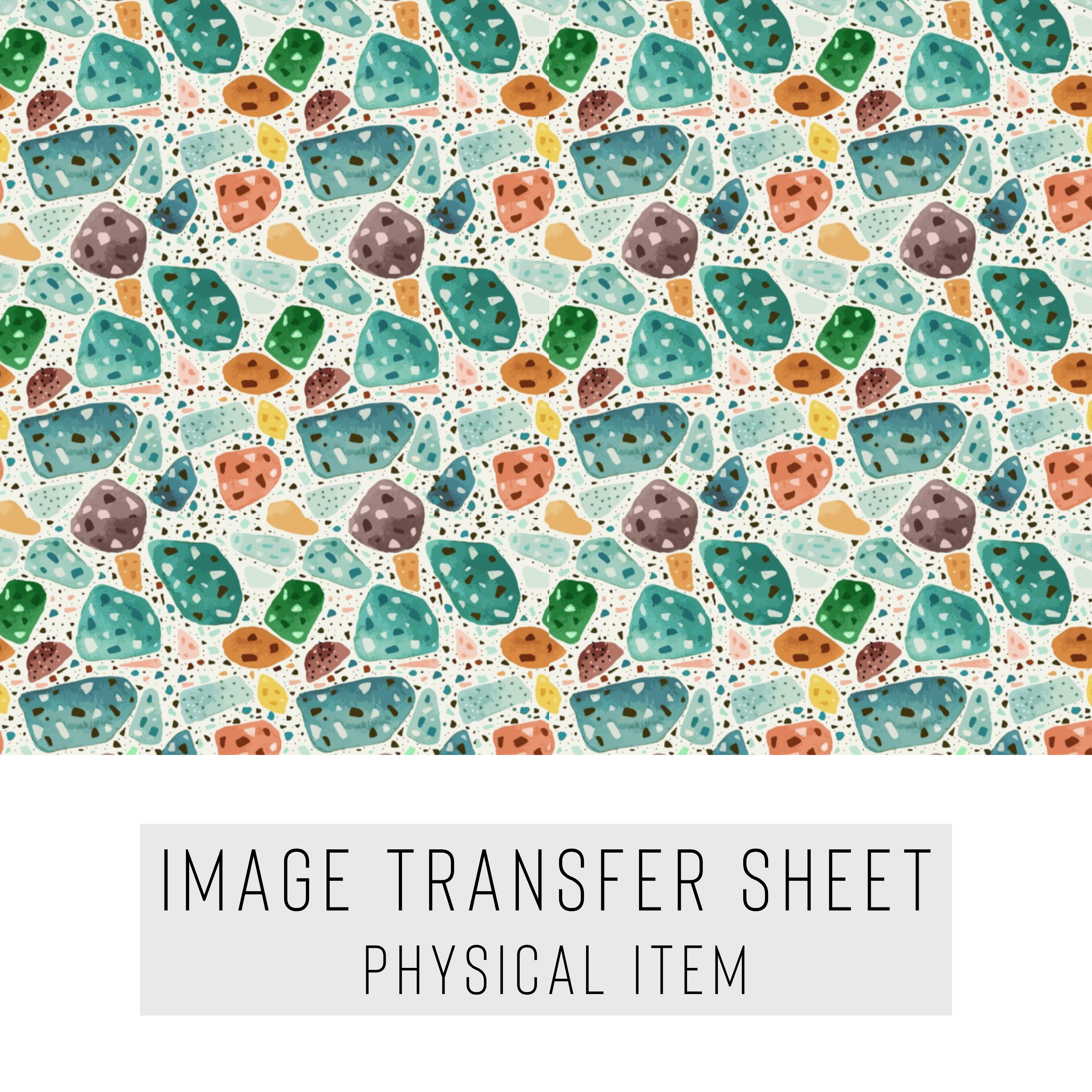 High quality water-soluble transfer paper applied on polymer clay, vibrant detailed pattern