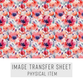 High quality water-soluble transfer paper applied on polymer clay, vibrant detailed pattern
