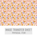 High quality water-soluble transfer paper applied on polymer clay, vibrant detailed pattern