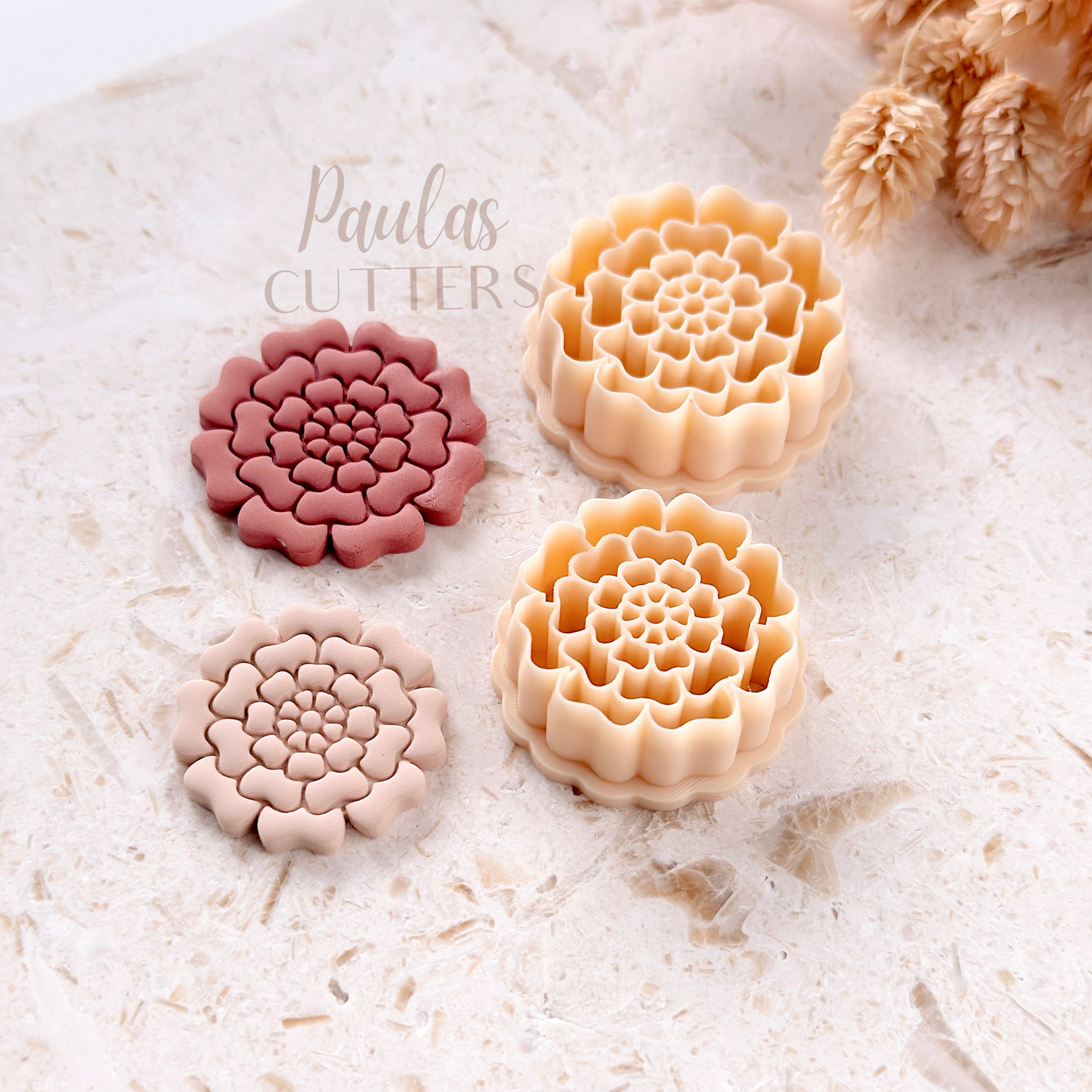 Polymer Clay Cutter, Floral Shapes, Round Earring Cutter Tool, Clay Cutters for Jewelry Making, G-08