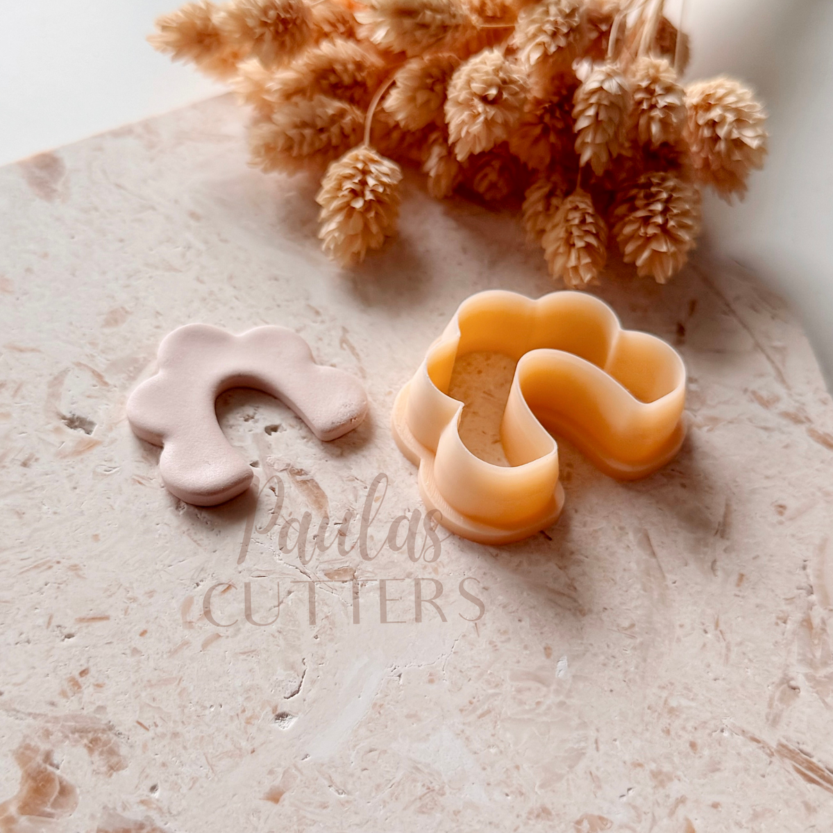 Polymer Clay Cutter, Abstract Rounded Shapes for Earrings, Minimal Clay Cutter Tool for Jewelry Making, Soft Curve Design, S-19