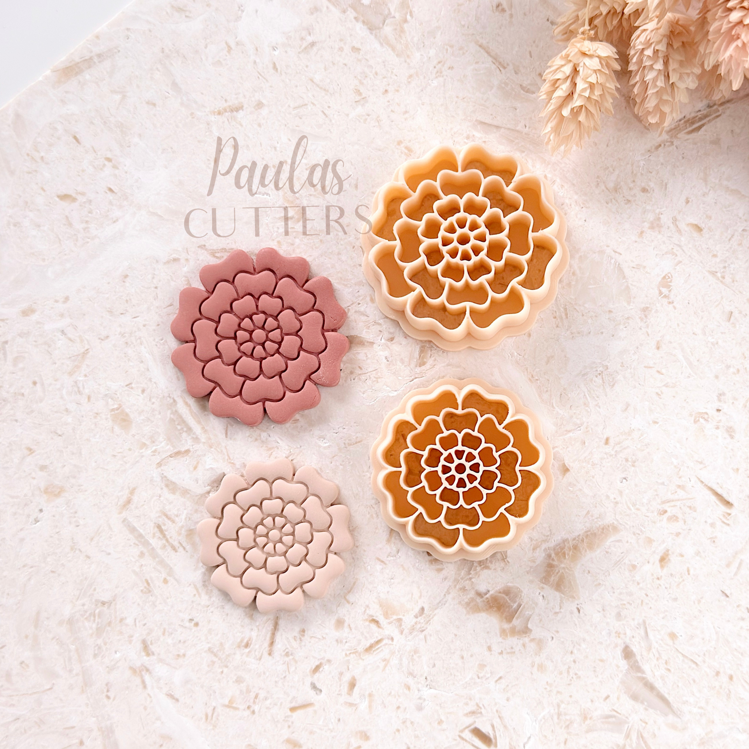 Polymer Clay Cutter, Floral Shapes, Round Earring Cutter Tool, Clay Cutters for Jewelry Making, G-08