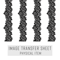 High quality water-soluble transfer paper applied on polymer clay, vibrant detailed pattern