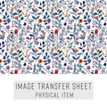 High quality water-soluble transfer paper applied on polymer clay, vibrant detailed pattern